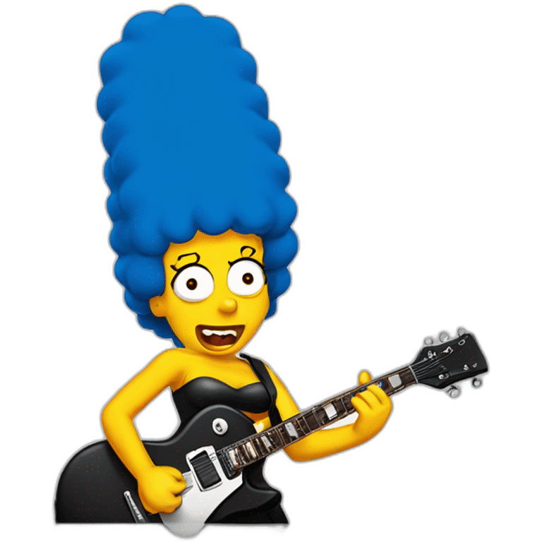 marge simpson metal singer emoji