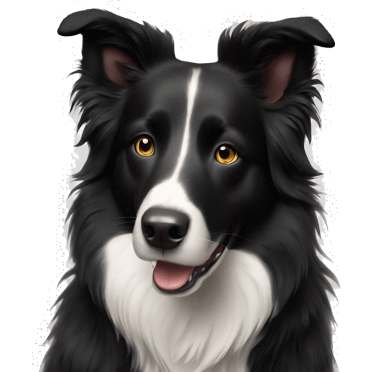 All Black border collie emoji