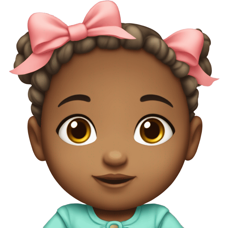 baby girl with bow  emoji