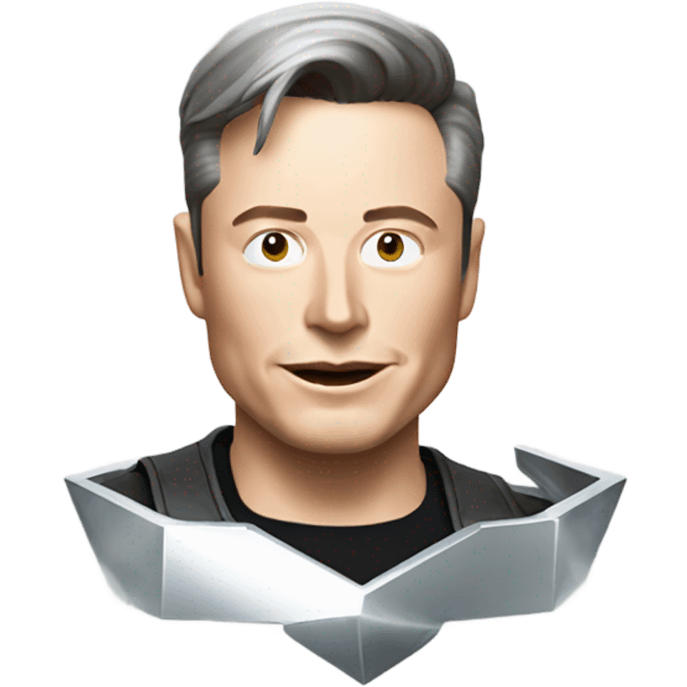 elon musk have silver play button emoji