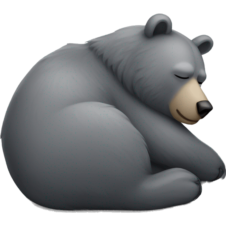 realistic-grey-bear-sleeping  emoji