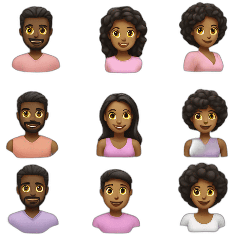 emoji black male and female creative happy emoji