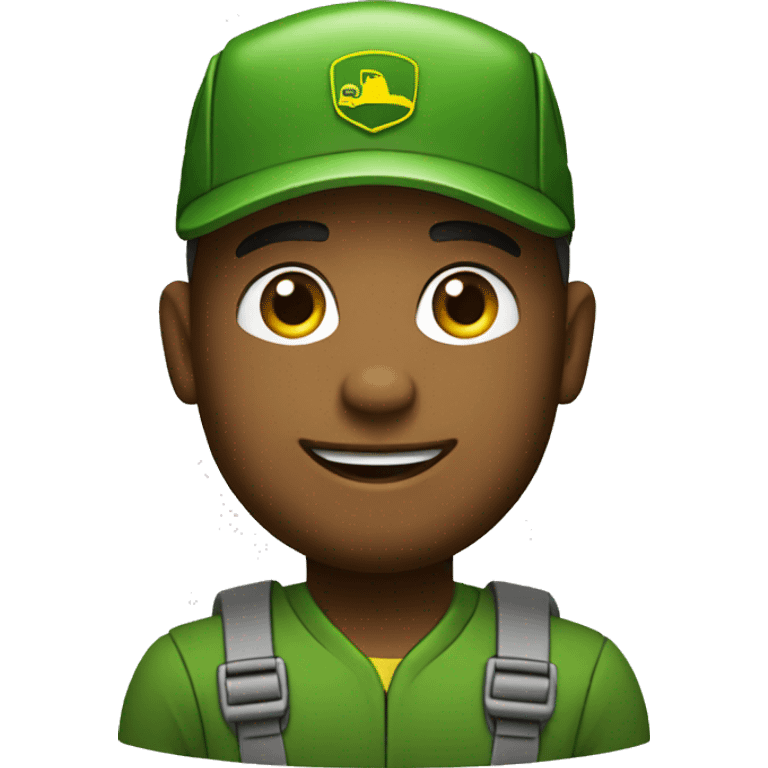 Service engineer with a John Deere cap emoji