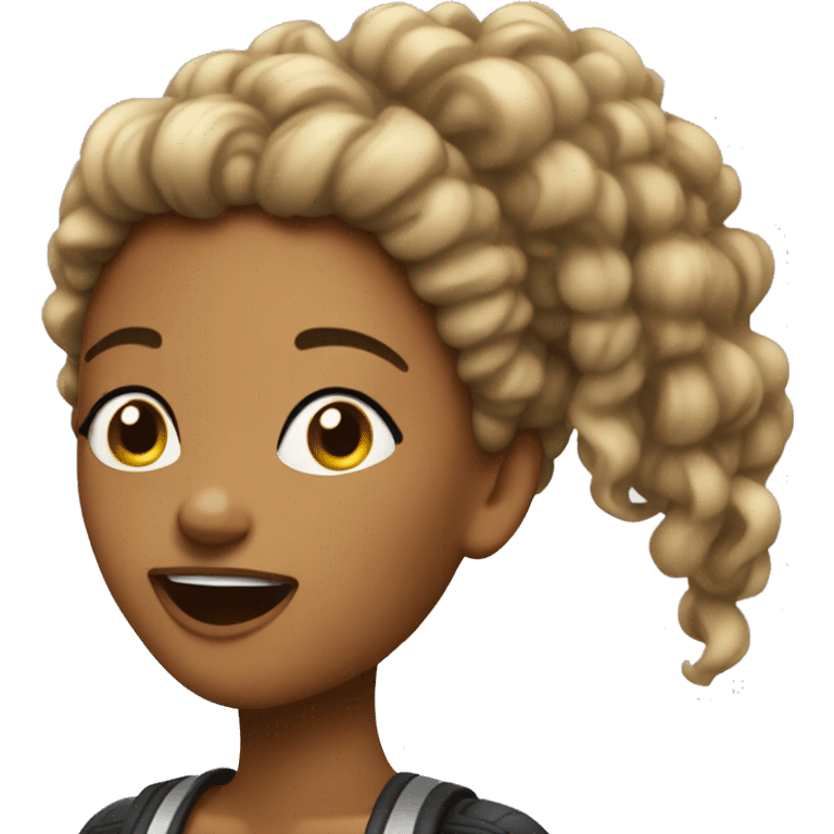 chanteuse avec son corps emoji