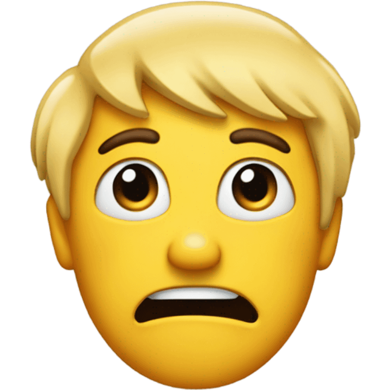 Suprised emoji with hands on his head emoji