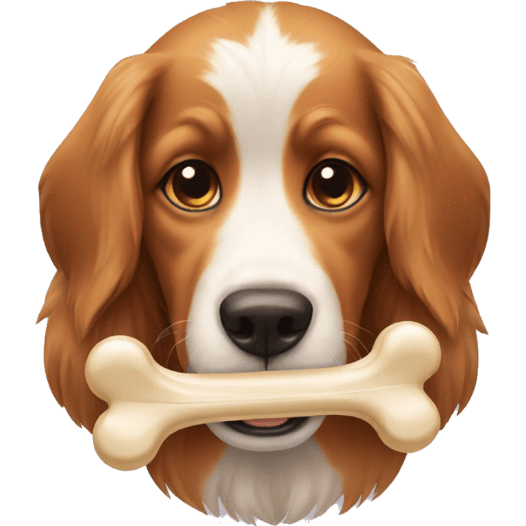 Dog with bone emoji