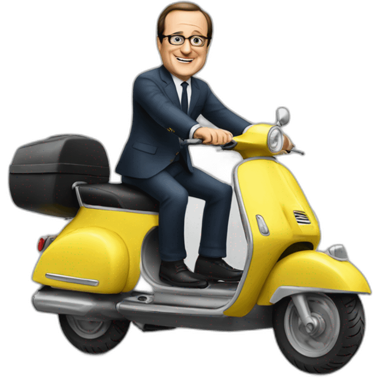 hollande sur un scooter emoji