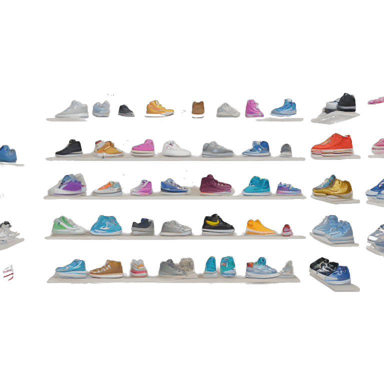 shop with a lot of brands of sneakers emoji