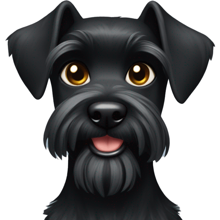 Female black schnauzer  emoji