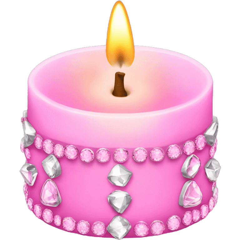 Candle pink and bling bling emoji