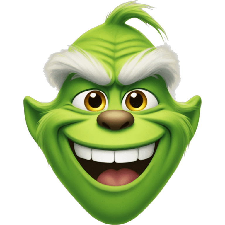 Grinch smiling emoji