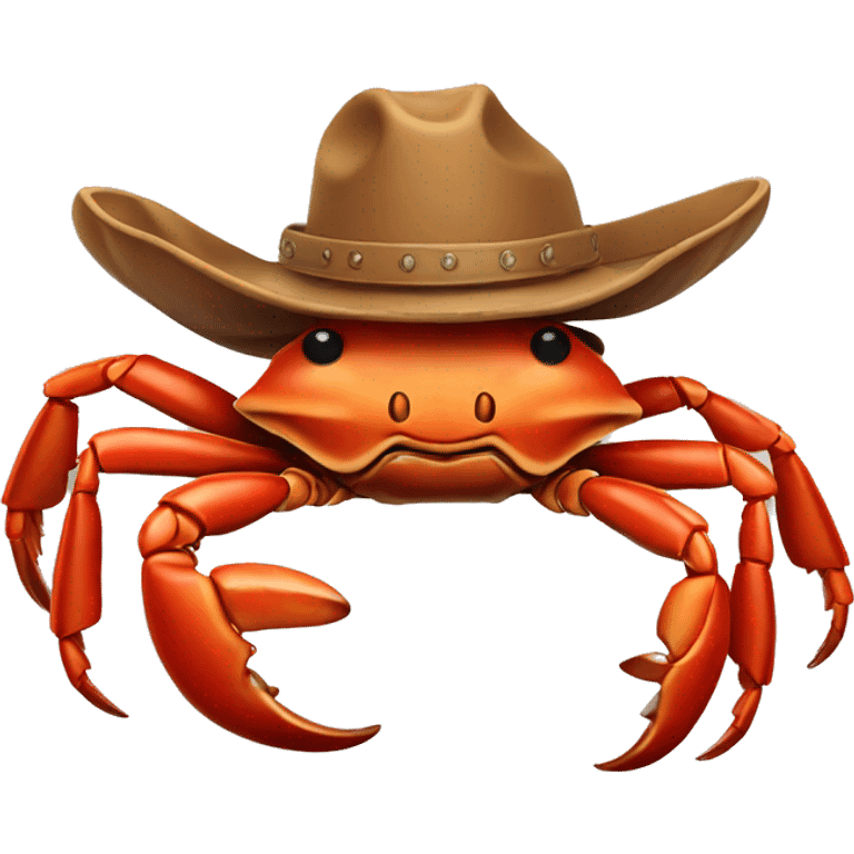 Crab with cowboy hat emoji