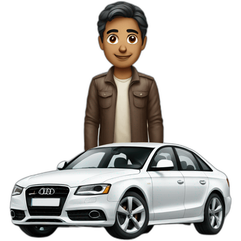 Indian Person with audi car emoji