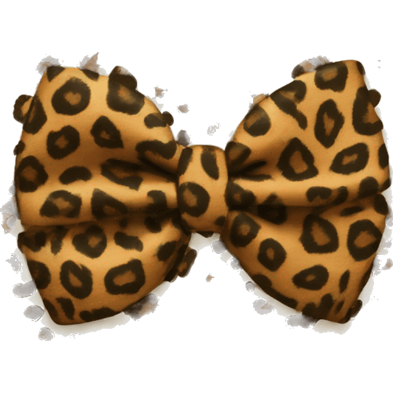 Leopard print bow emoji