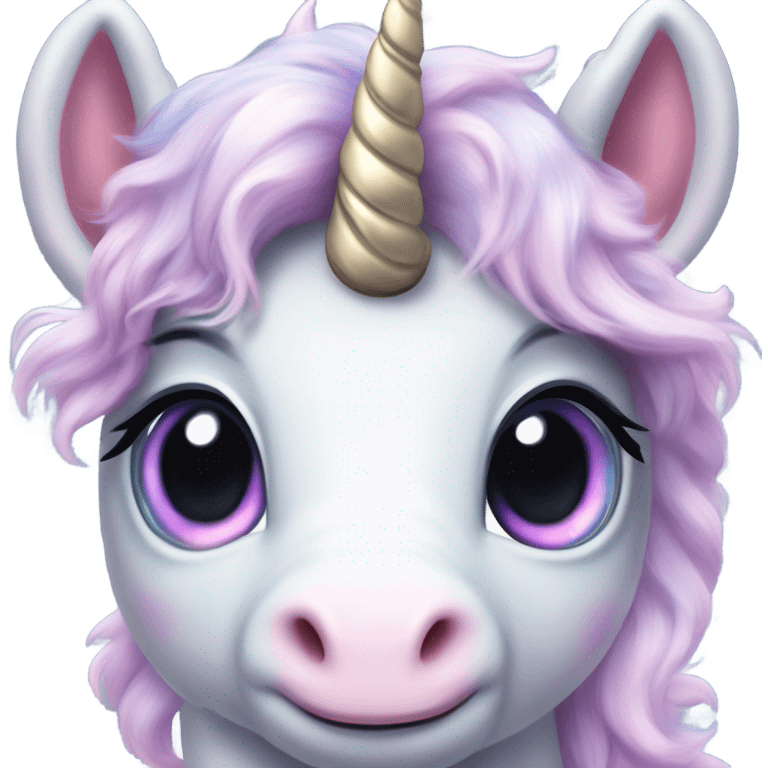 Hyper Realistic cute baby unicorn  emoji