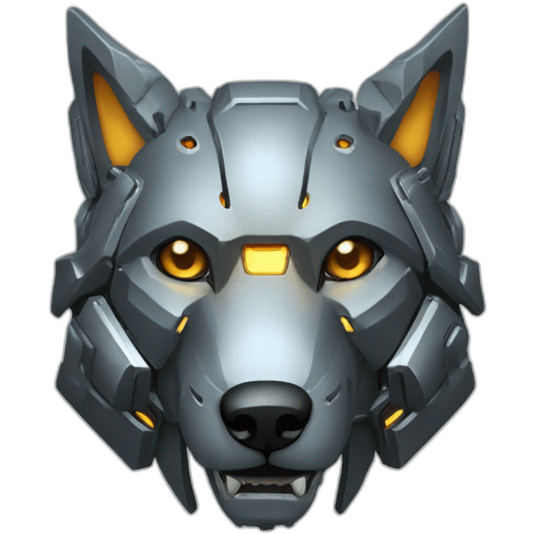 mecha wolf head emoji