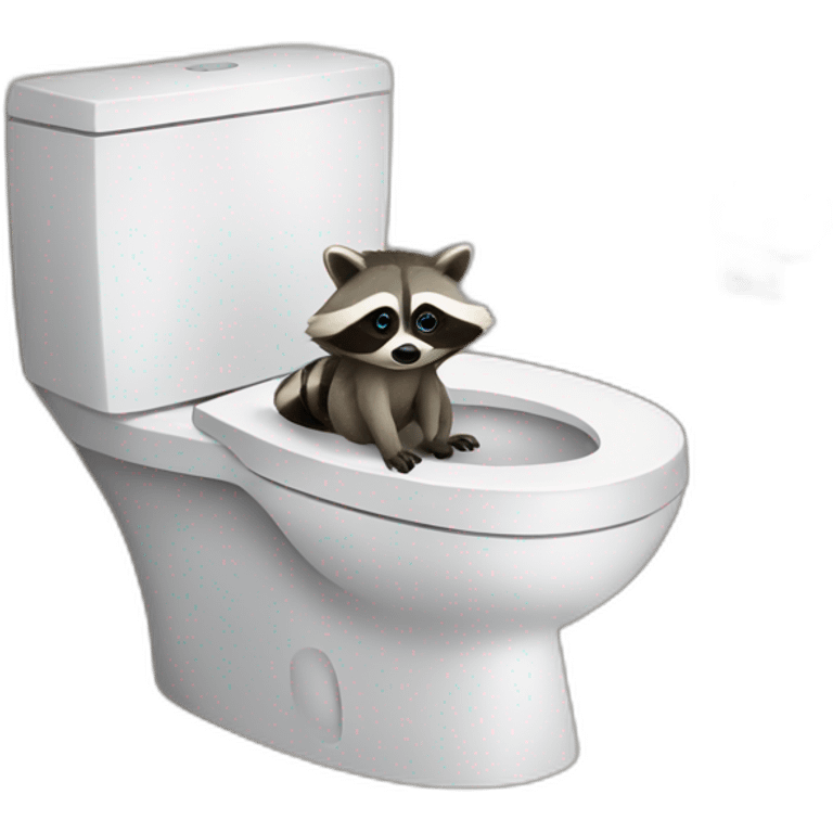 raccoon on toilet emoji