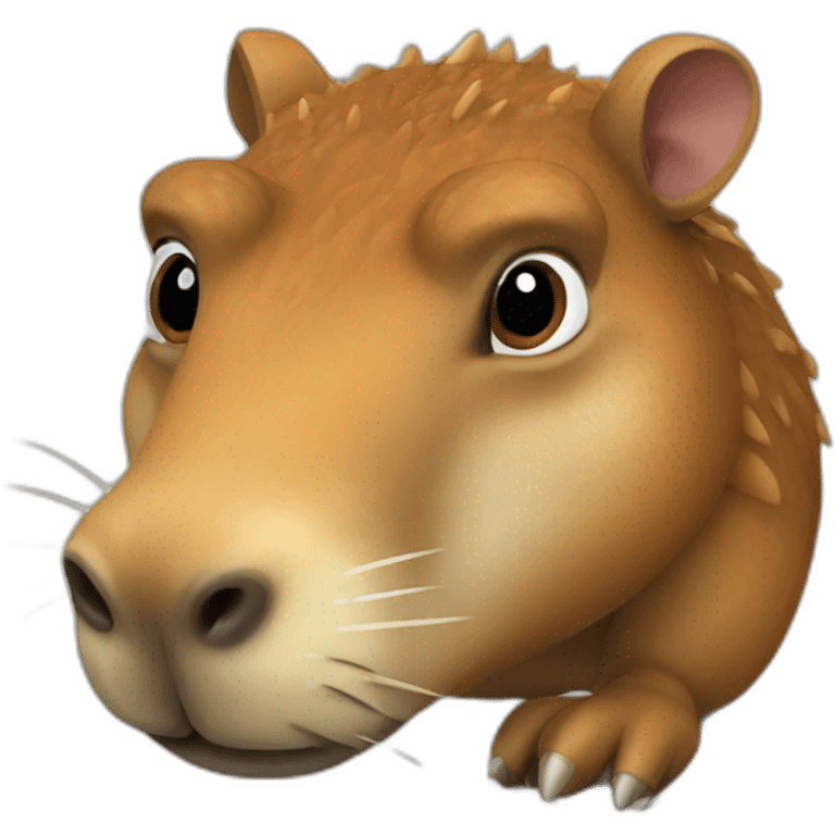 Capibara sur crocodile emoji