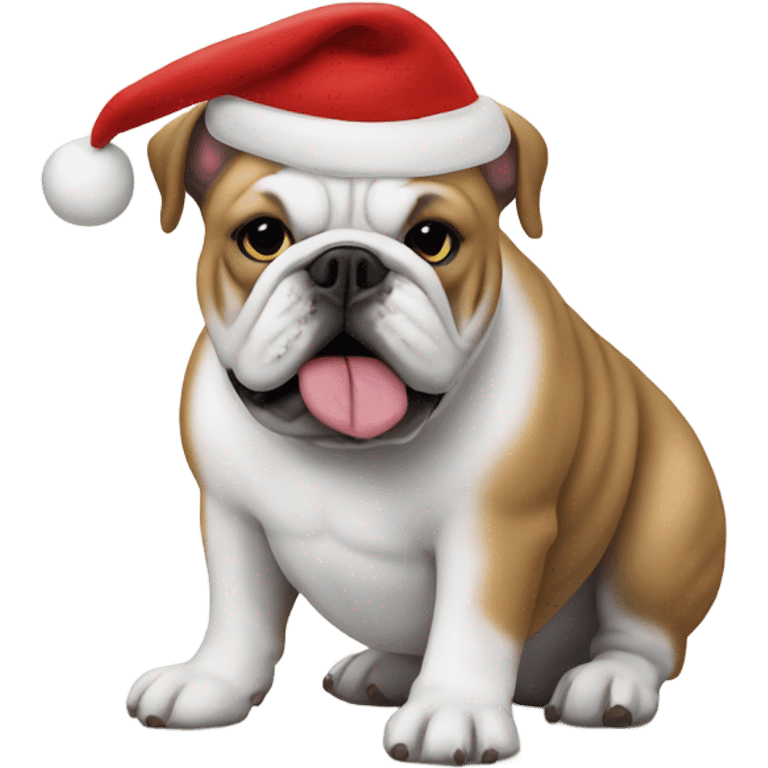 Bulldog is Christmas Jammie’s  emoji