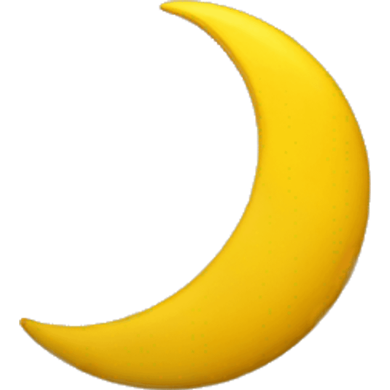 A yellow crescent moon on the neck emoji