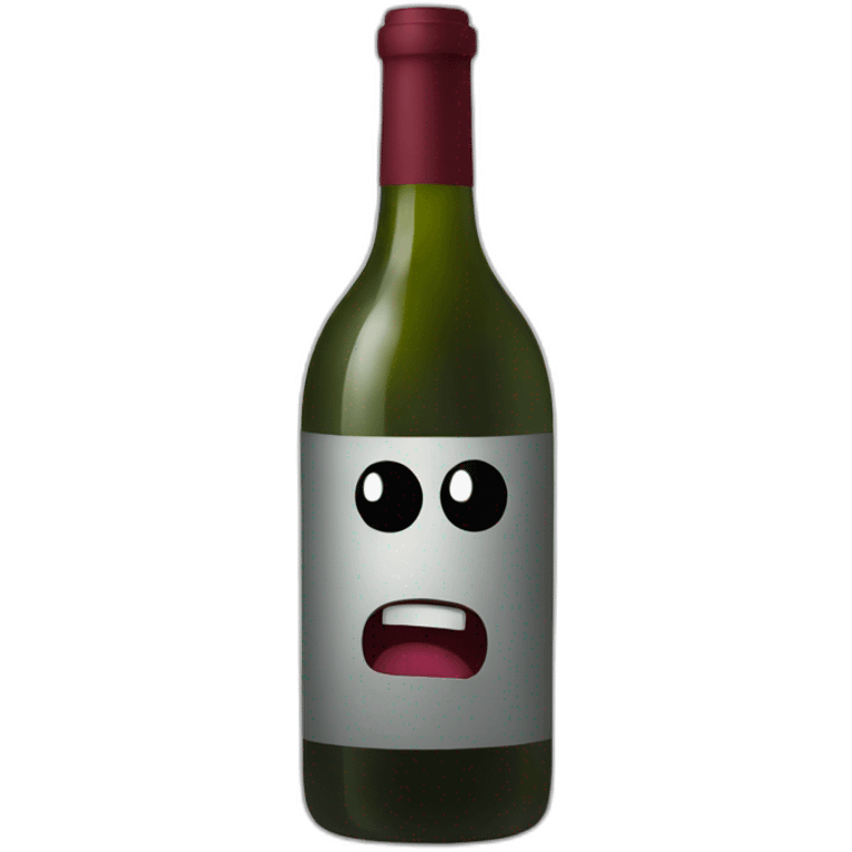 Angry wine bottle emoji