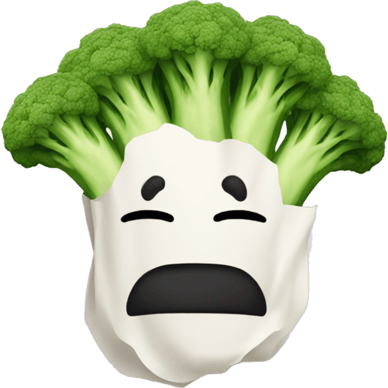 Brocoli with black stripe emoji