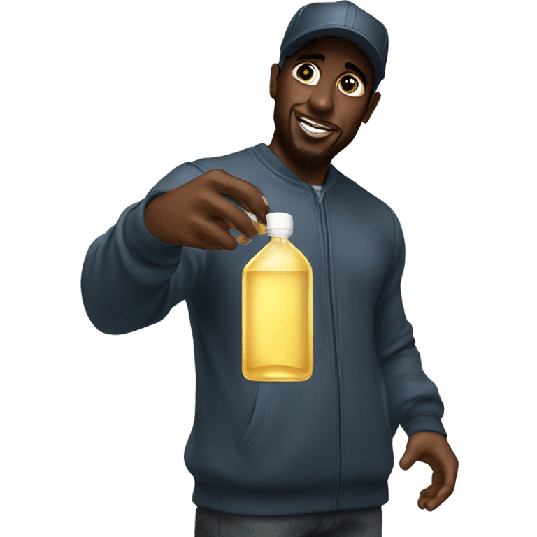 P diddy holding bottle of baby oil emoji