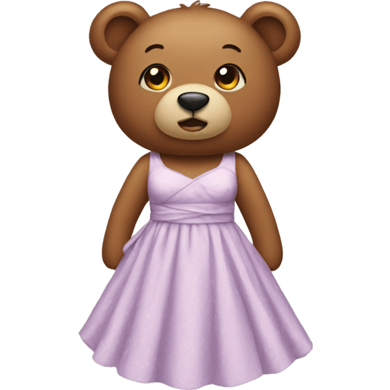 Bear in a dress emoji