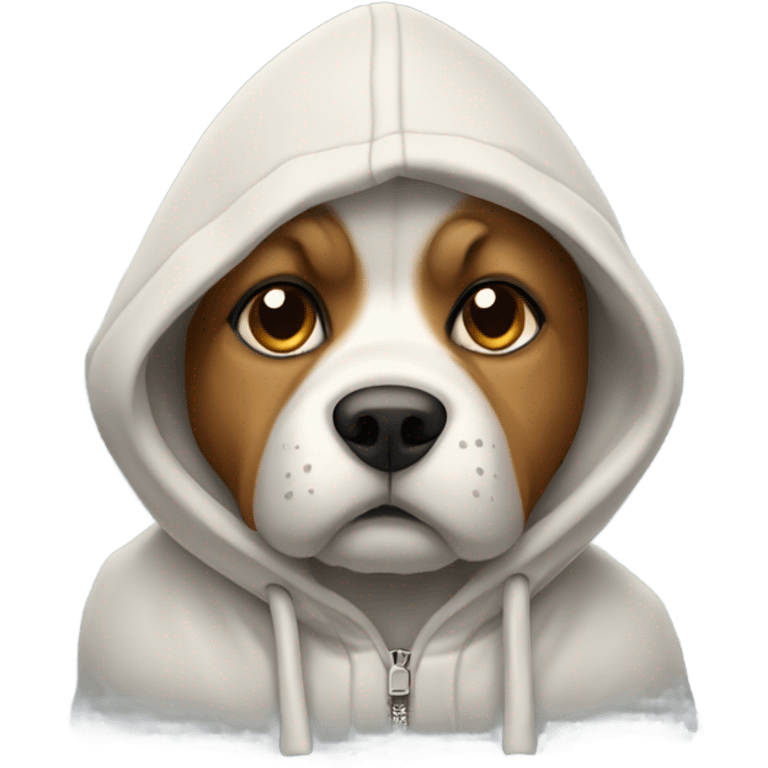 Dog wearing hoodie  emoji