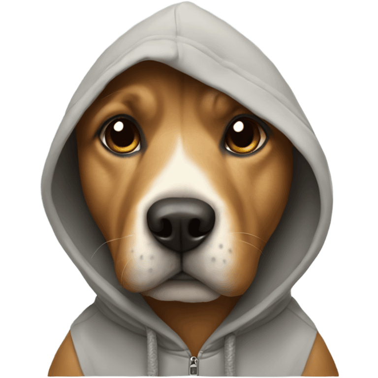 Dog wearing a hoddie emoji