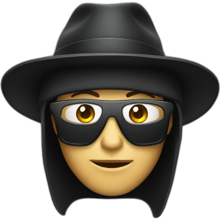 dark hat hacker emoji