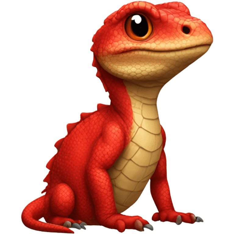 Reptile in red dress emoji