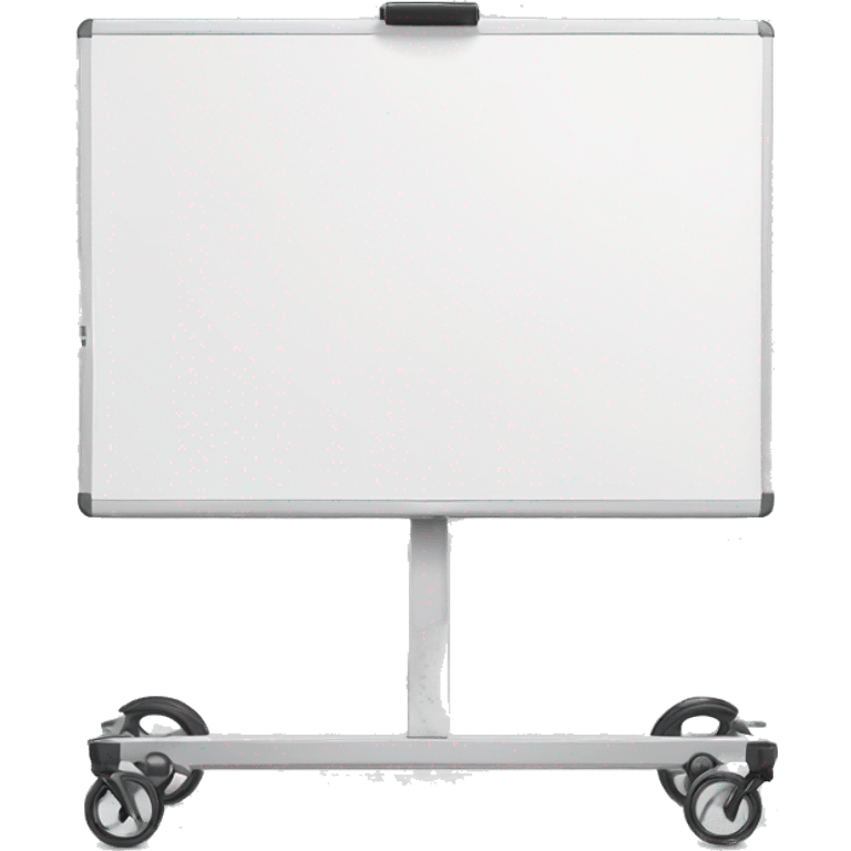 whiteboard on stand with wheels emoji