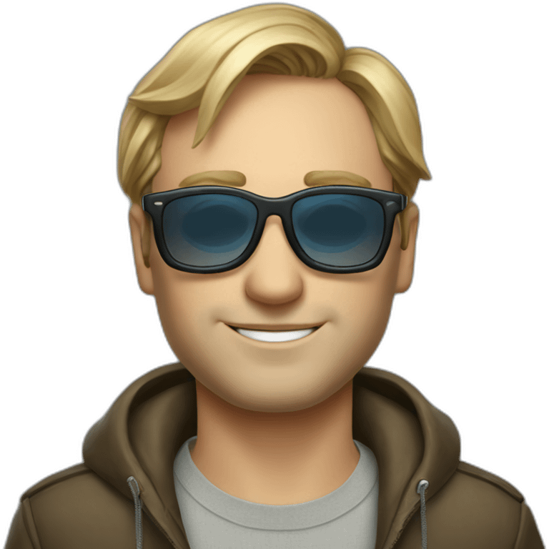 Fashionista Linus Torvald with sunglasses emoji