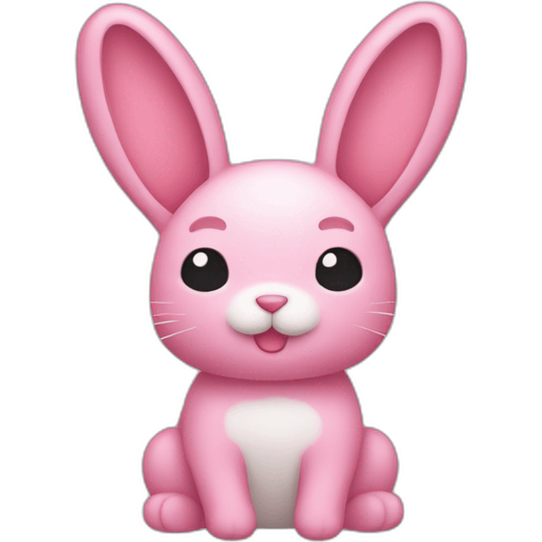 kanahei pink rabbit and straight ears emoji