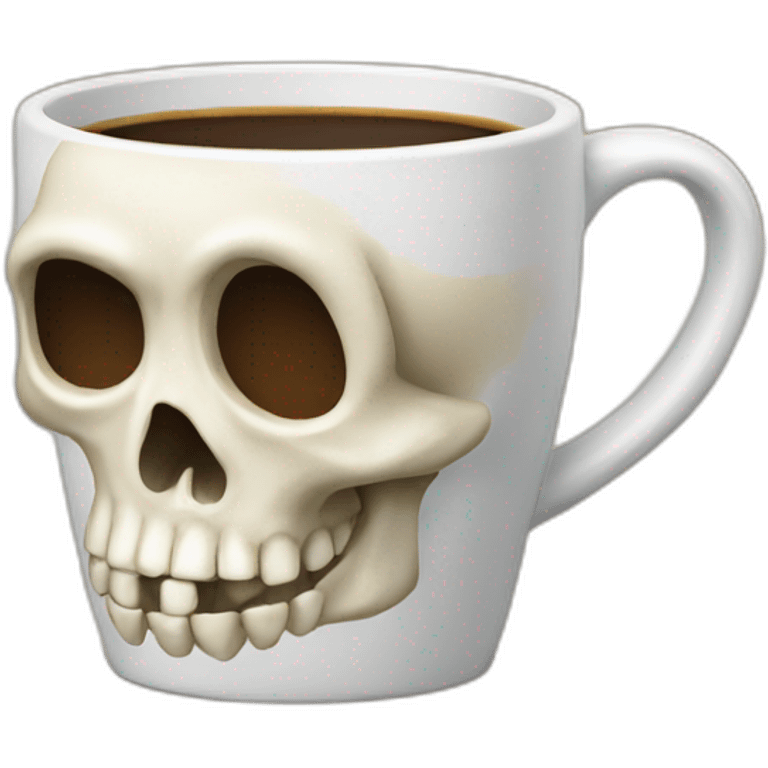 A skull as a coffee mug emoji