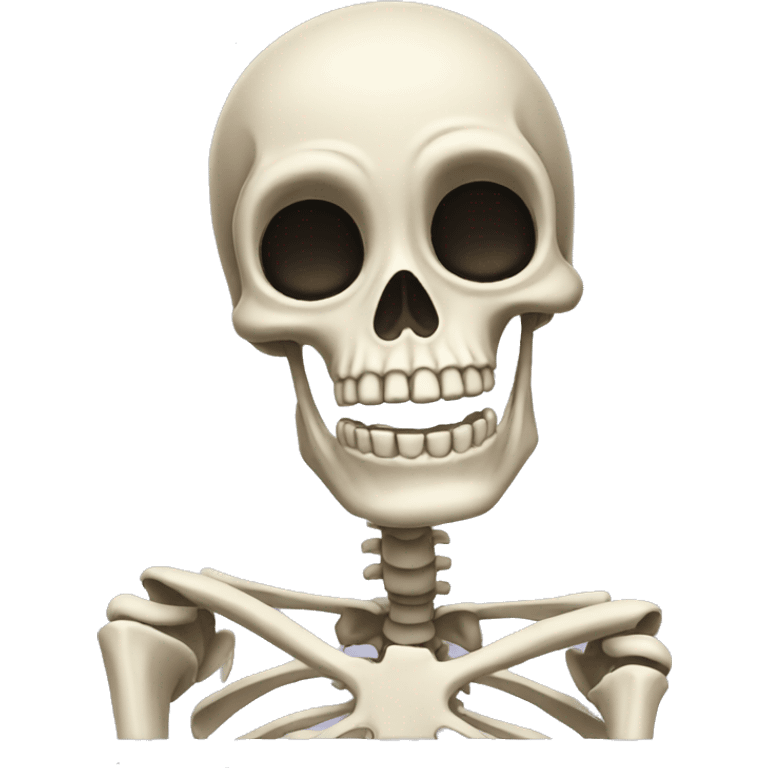 goofy shoked skeleton emoji