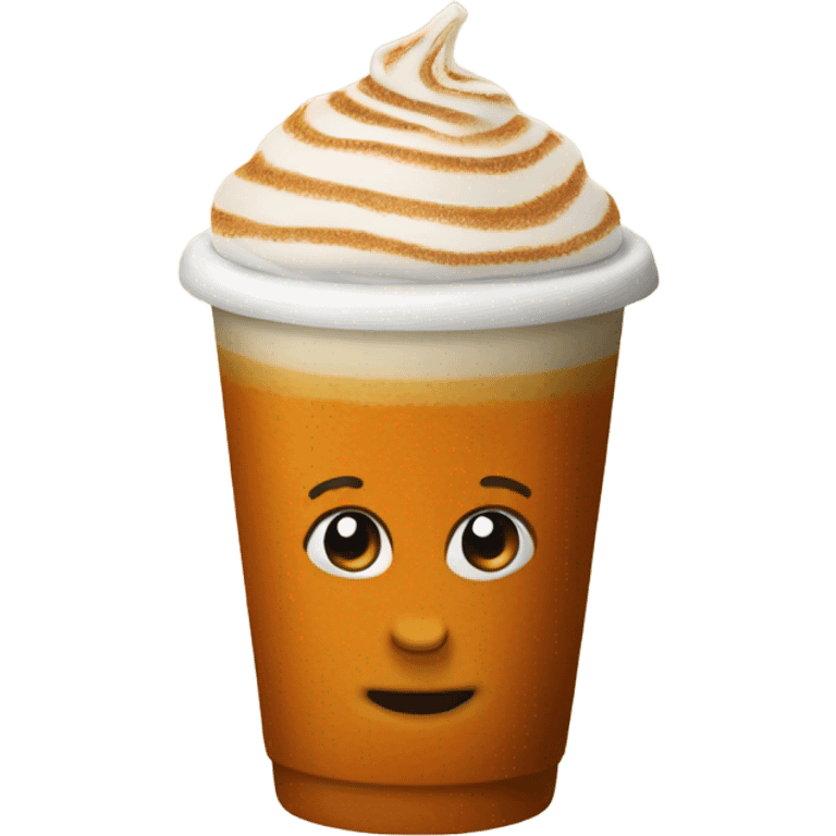 Realistic pumpkin latte emoji