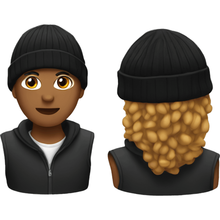 Black beanie  emoji