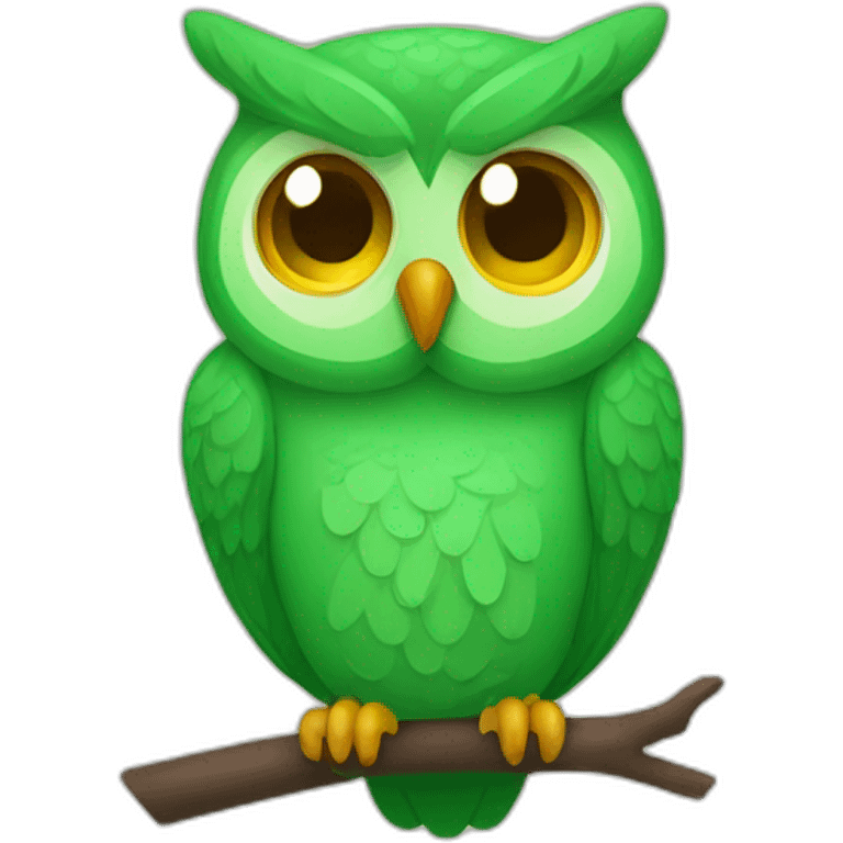 Duolingo green owl emoji