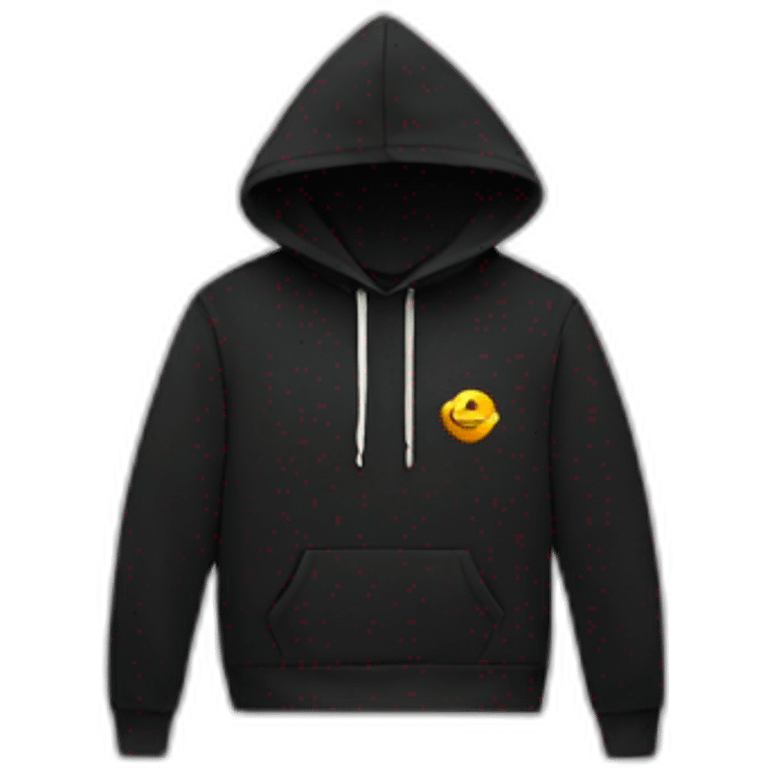 folded black hoodie for women emoji