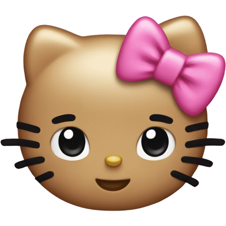 hello kitty with a pink bow  emoji