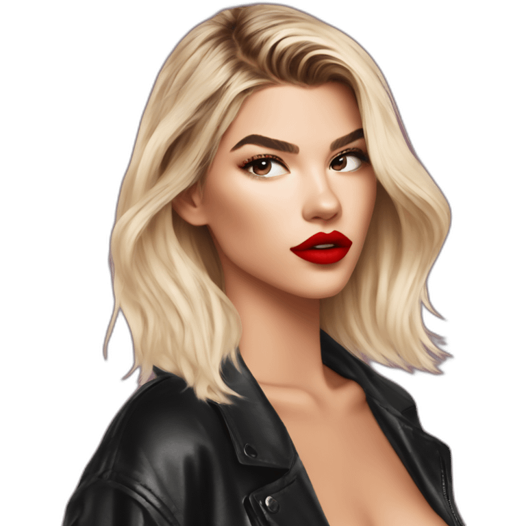 Alissa Violet, red lipstick emoji