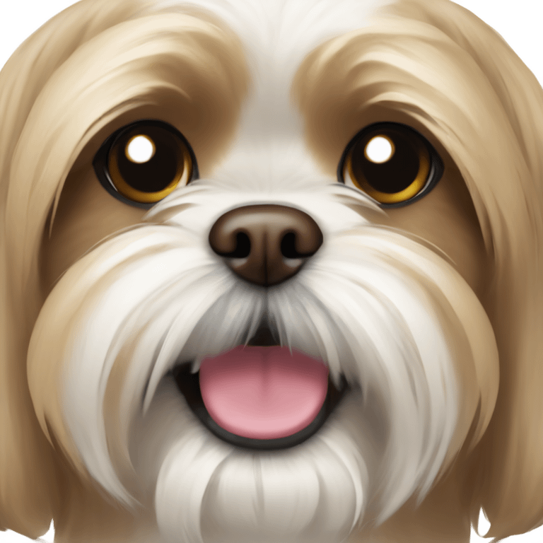 Happy brown blonde shih tzu  emoji