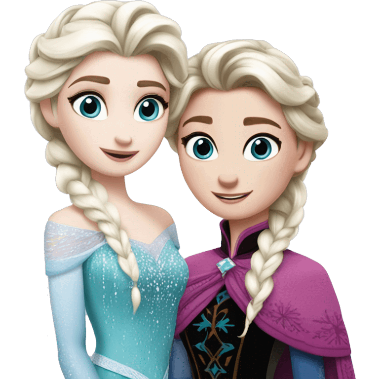 Elsa and anna  emoji