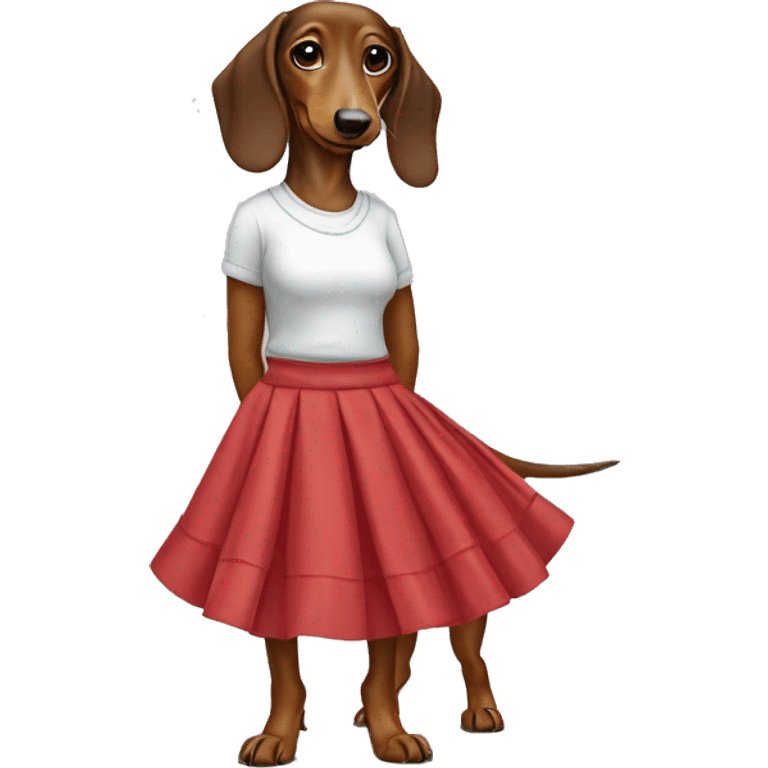 Dachshunds in skirts  emoji