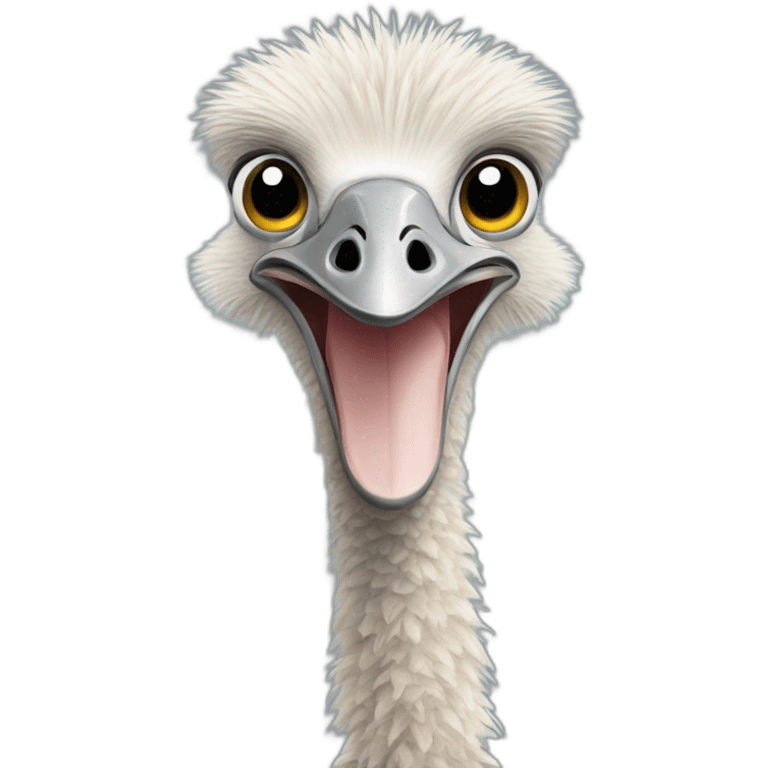 Ostrich with whole body emoji