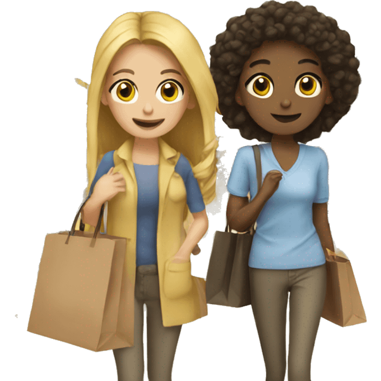 friends shopping  emoji