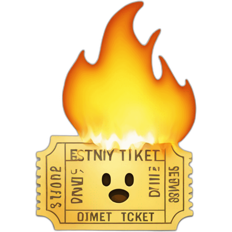 burning-yellow-ticket emoji