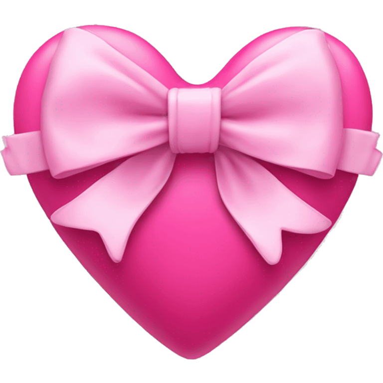 Pink heart with bow emoji